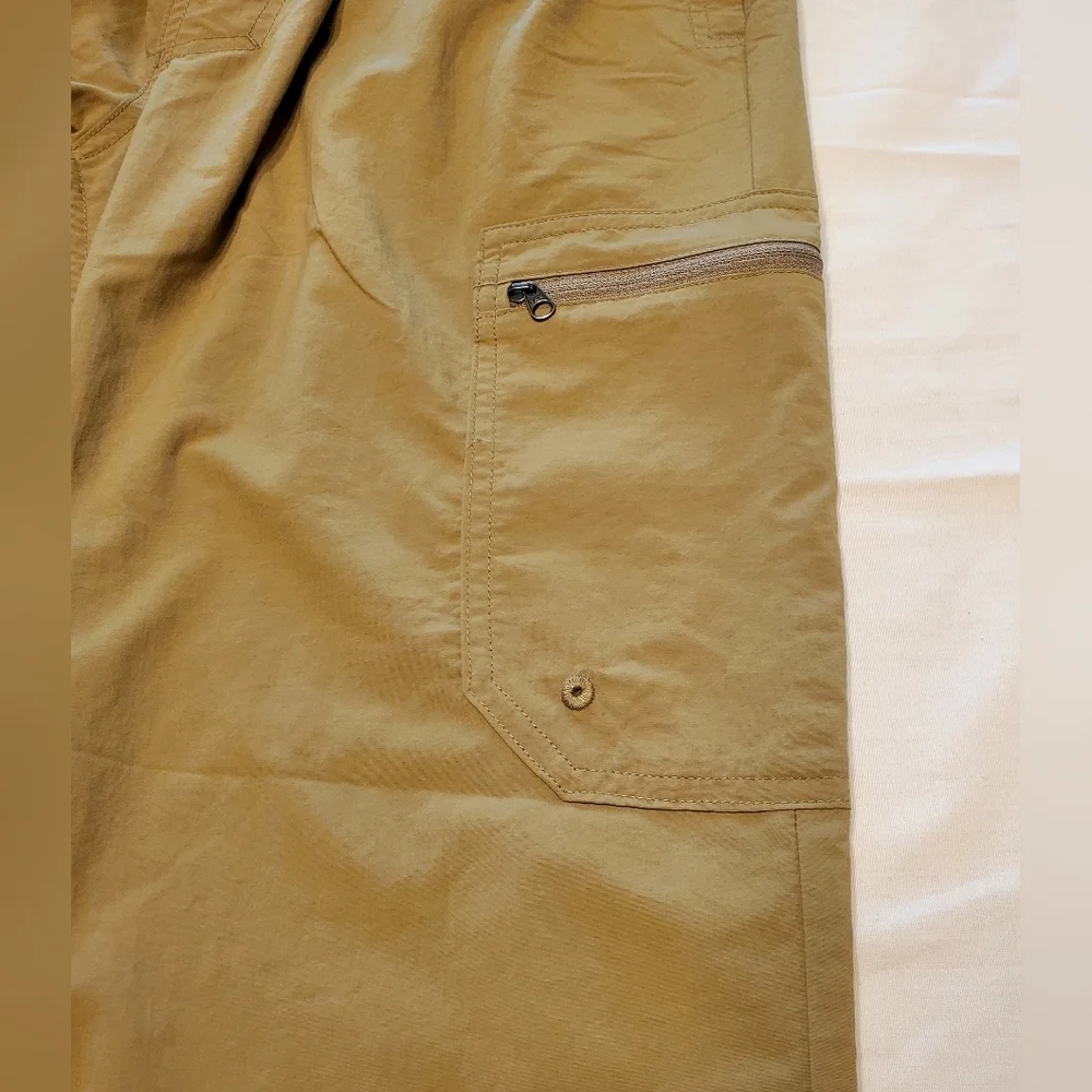 Columbia GRT Pants Men's Size 32Lx30 Belted Cargo Outdoor Relaxed Nylon Khaki